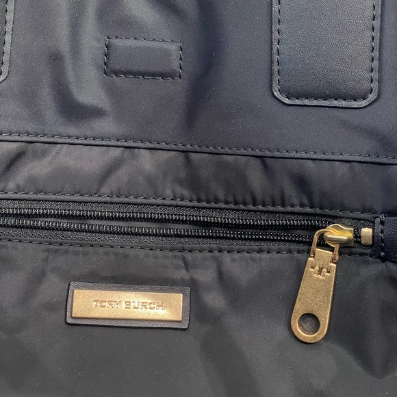 🖤Tory Burch Black Small Ella Nylon Leather Tote Bag - Picture 11 of 14